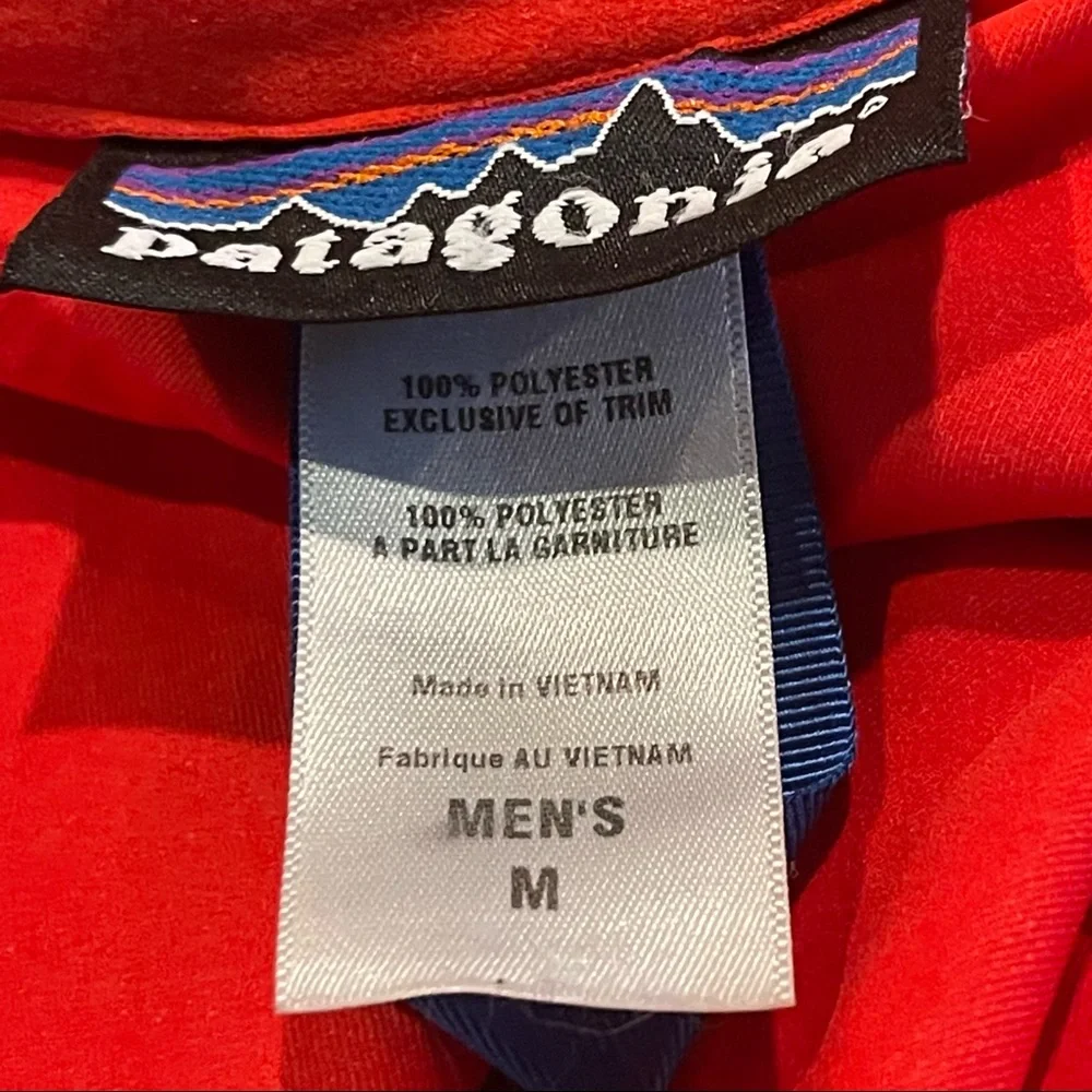 Patagonia Men’s Red Wind Shield Zip Front Jacket - Size Medium